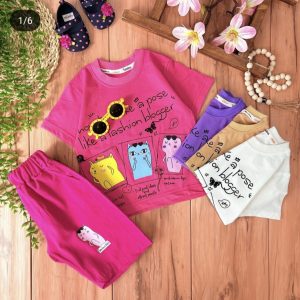 تیشرت شلوارک سه گربه