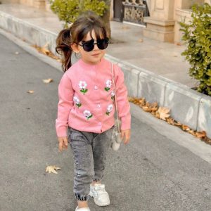 ژاکت بافت گل