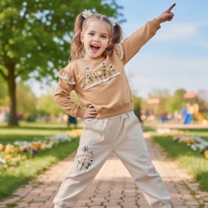 بلوز شلوار گل و پروانه