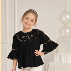 شومیز محرمی یقه گلدوزی